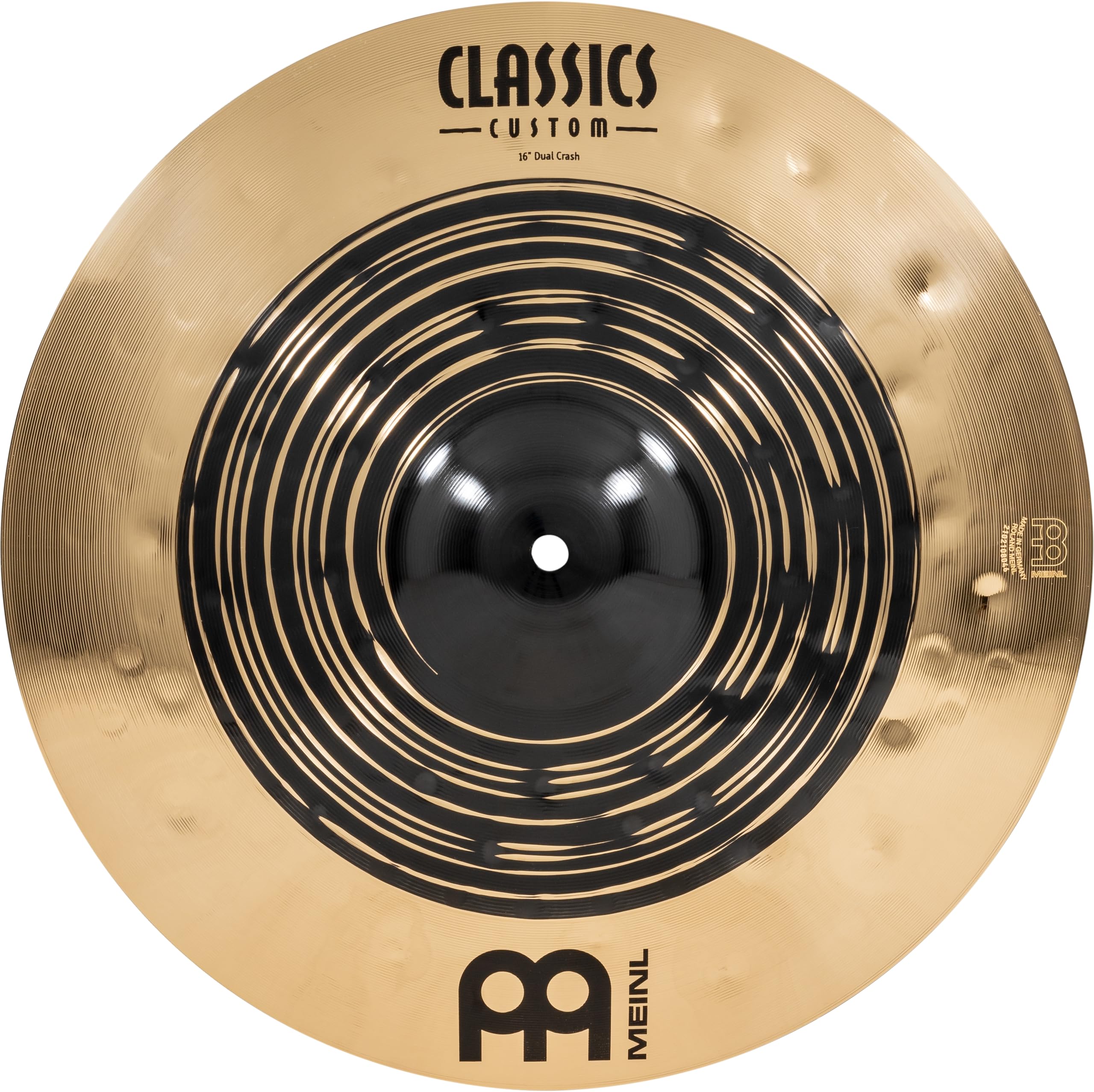 Meinl Classics Custom Dual Platillo Crash - 16" (CC16DUC) | Platillo para batería, bronce B12