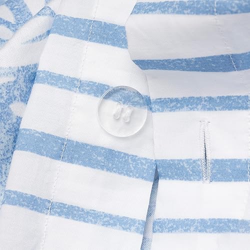 Miniatura 7 de MARTHA STEWART Avery Medallion - Juego de edredón tamaño Queen, 3 piezas, 100% algodón, percal satinado, suave y lujoso, color azul