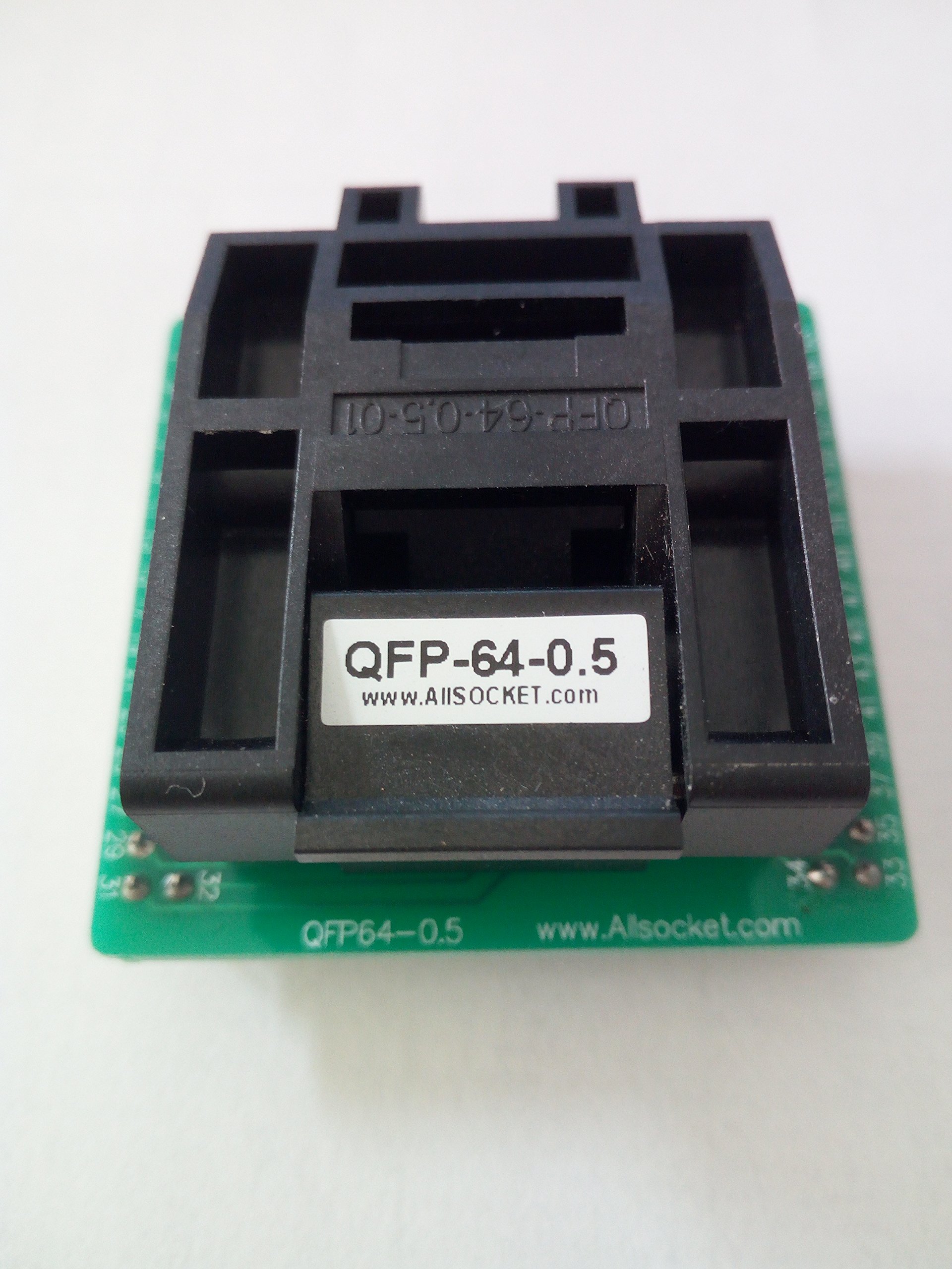 QFP64-0.5 QFP64 TQFP64 QFP64 vers DIP64 Adaptateur de programmation FPQ-64-0.5-06 Pas 0,5 mm 10 x 10 mm IC Dimension Clamshell Version à souder (QFP64-0.5-ACL)