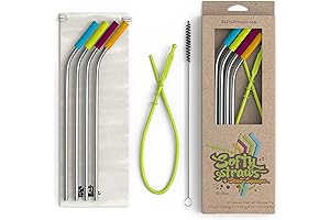 Pitillos reutilizables con puntas de silicona