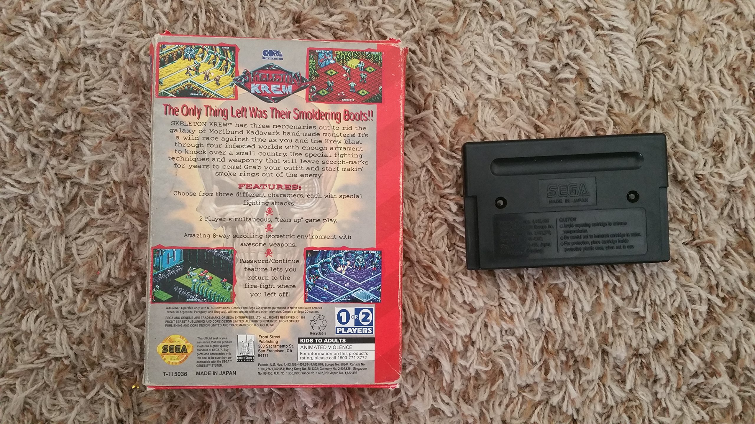 Skeleton Krew Megadrive PAL - Prix - Photo - Présentation