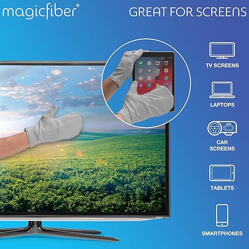 Miniatura 5 de MagicFiber Guantes de microfibra  Fácil de limpiar y pulir joyas, cristal, copa de vino, pantallas, plata, cubiertos, gafas, limpiador de