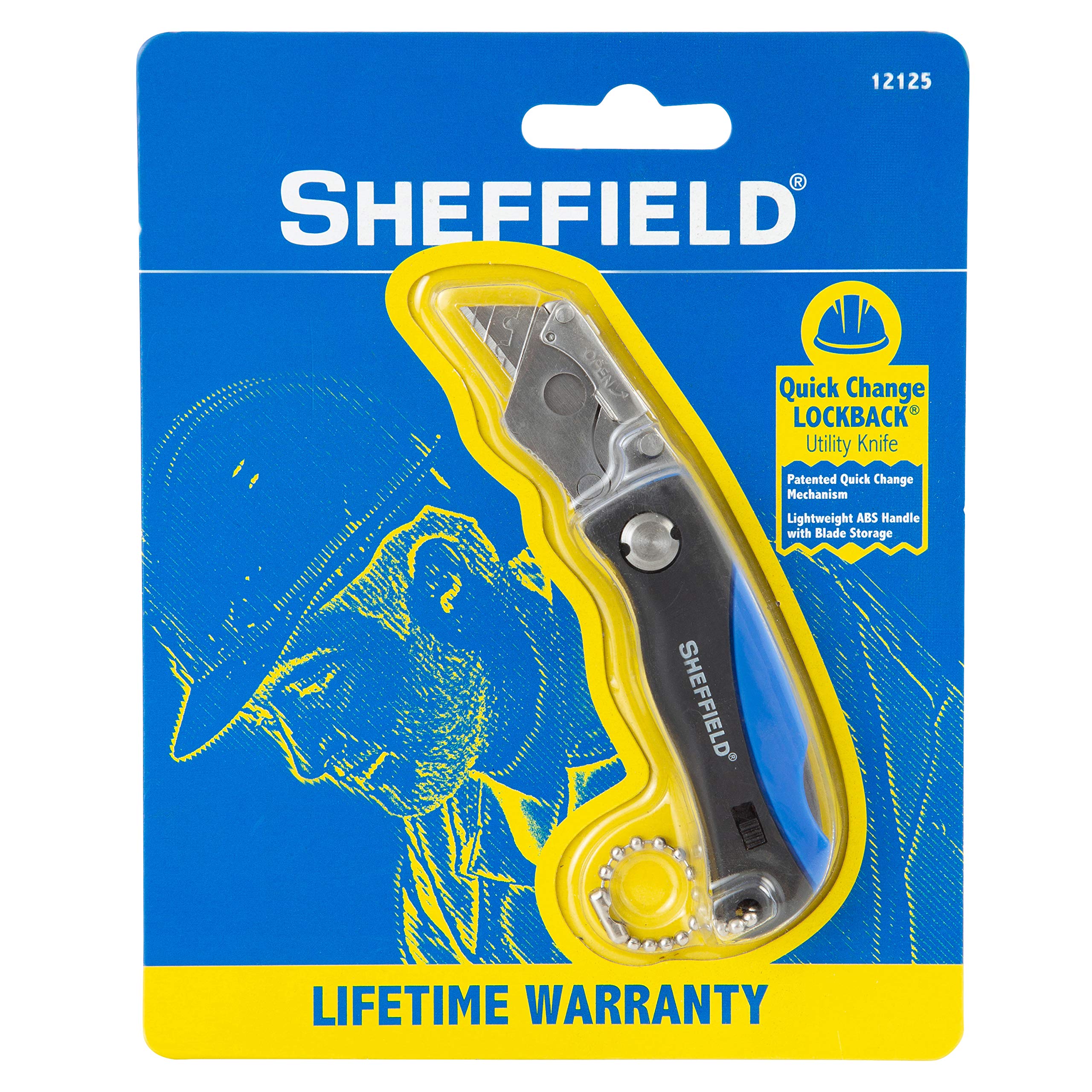 Sheffield 12125 Mini Quick Change Folding Utility Knife, Comes with 6