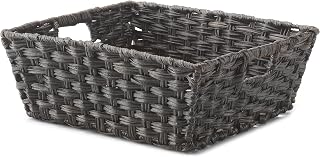 Whitmor Split Rattique Shelf Tote Driftwood