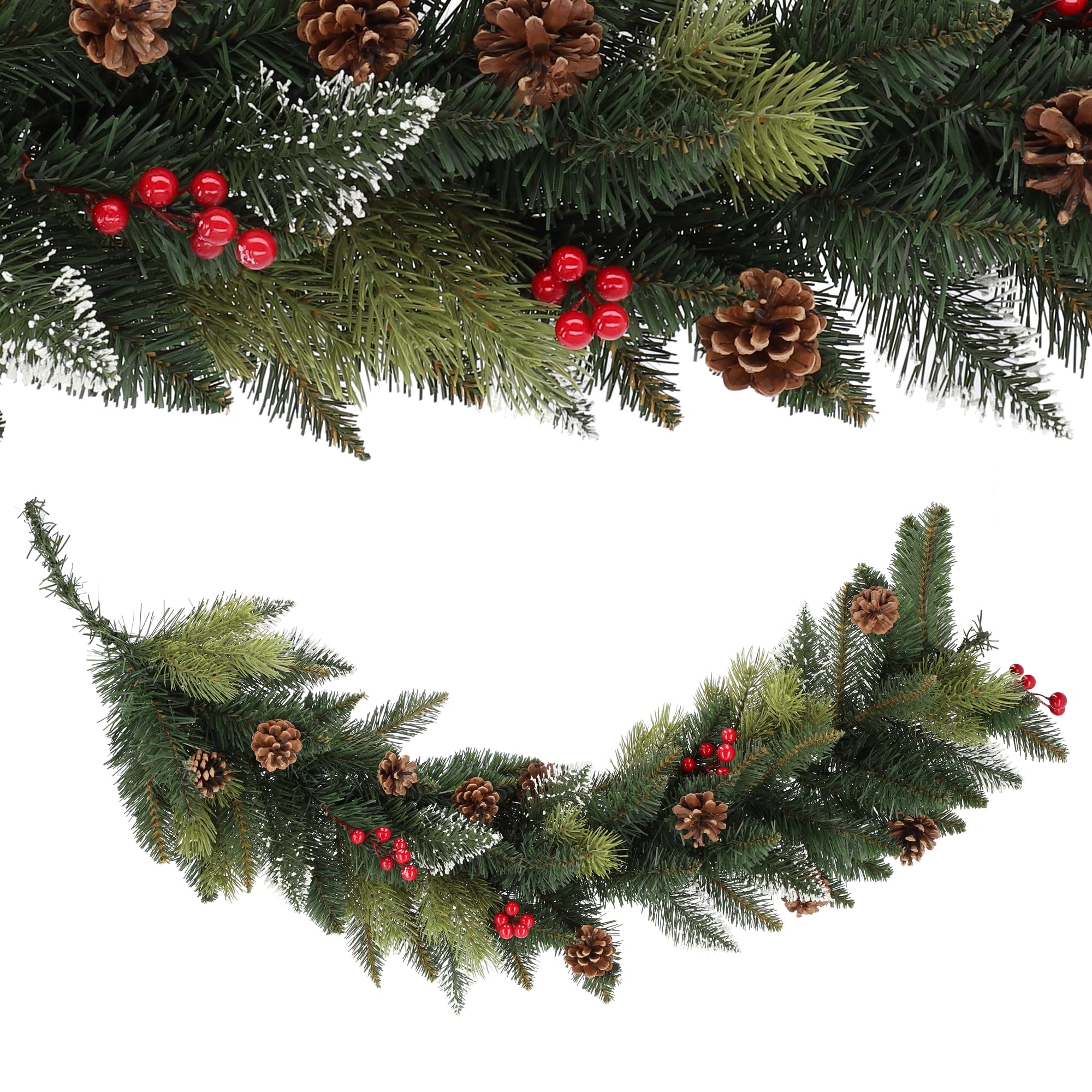 KADAX Kiefergirlande, Dekogirlande, 115cm Lange Tannengirlande, Künstliche Weihnachtsgirlande aus PVC-Folie, Kamindekoration, Weihnachtsdekoration (Dancer)