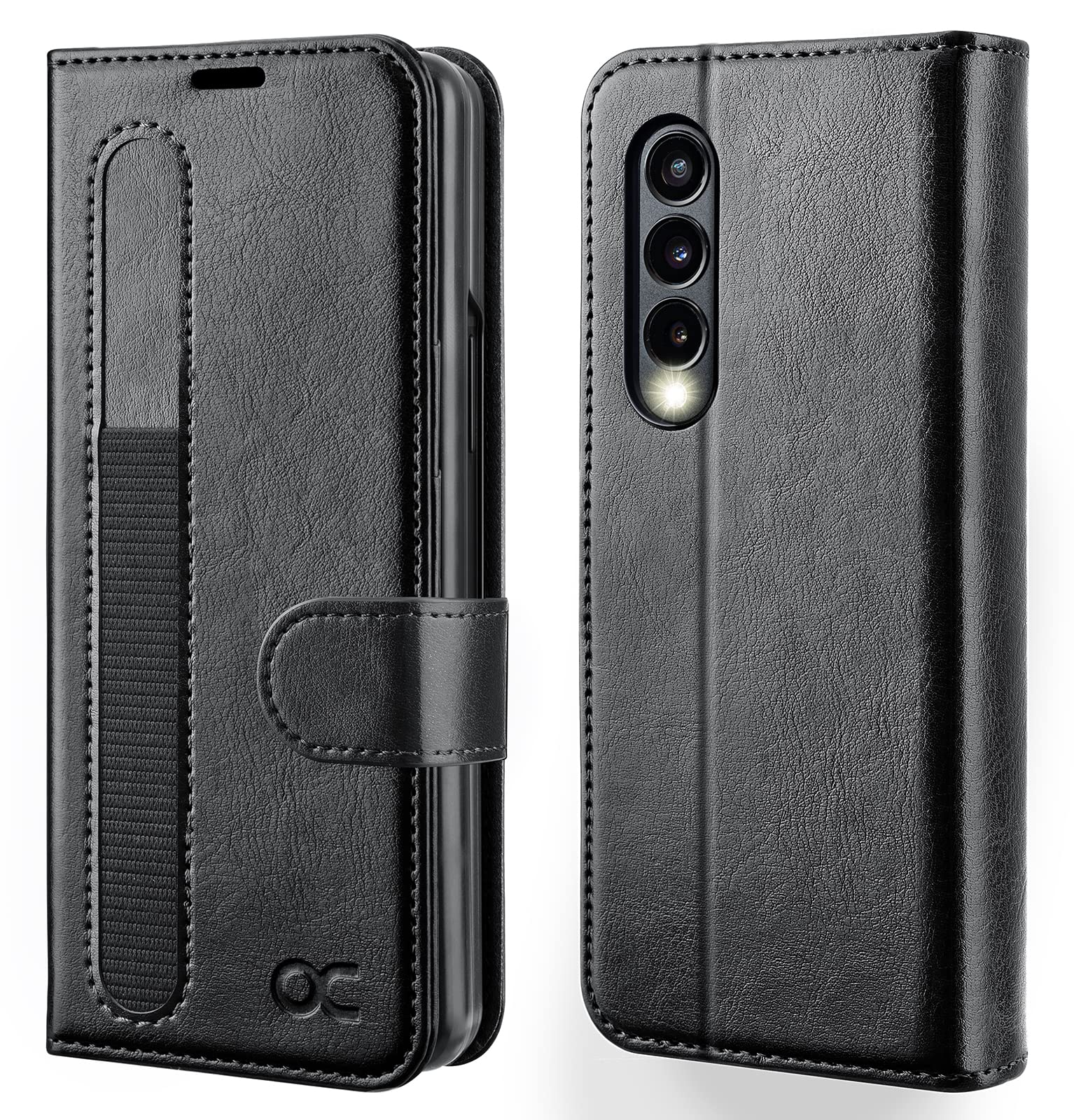 Sponsored Ad - OCASE Galaxy Z Fold 3 5G Wallet Case with S Pen Holder, PU Leather Flip Folio, Card Slots, RFID Blocking, Kickstand - Black
