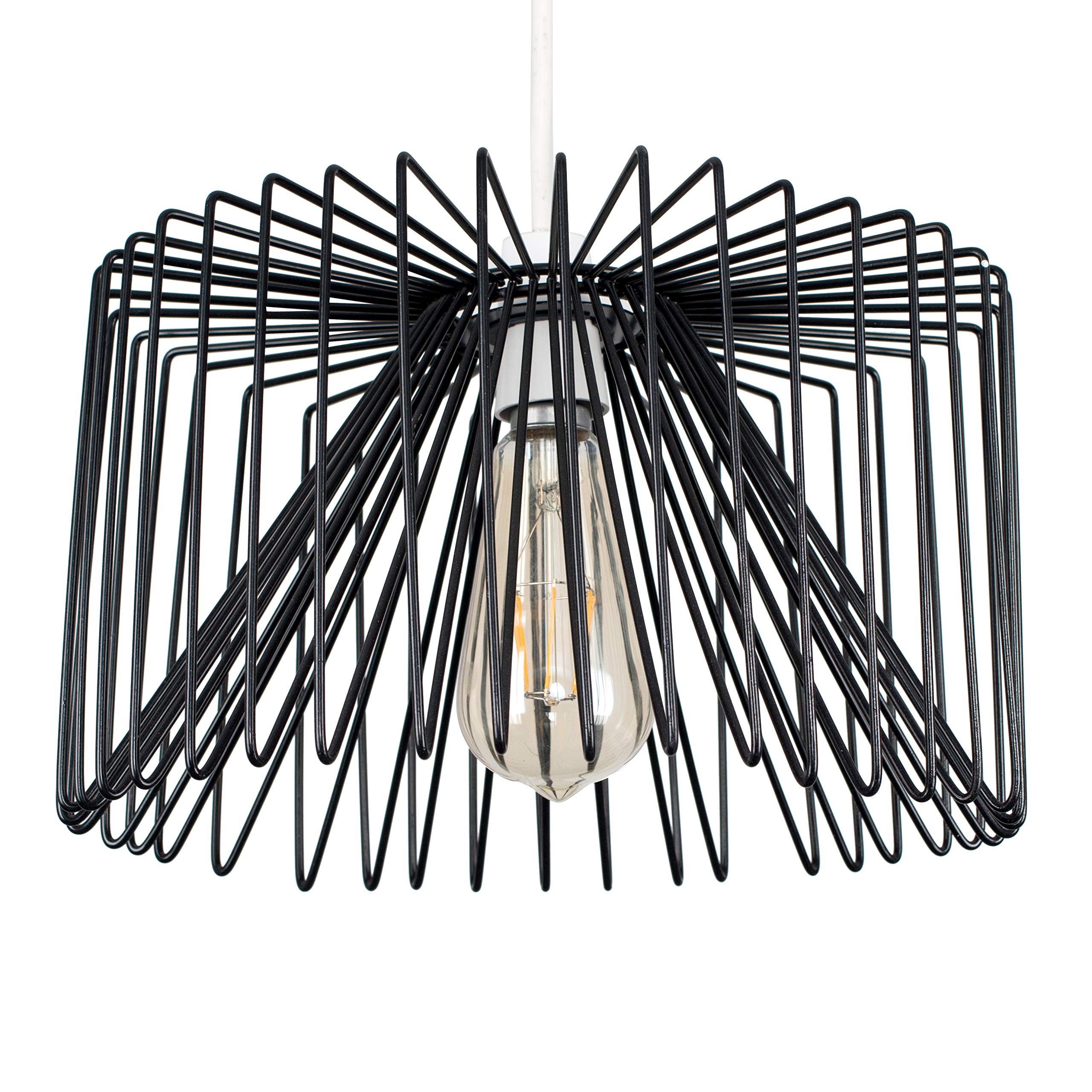 Valuelights Amadeus Black Ceiling Shade And Bulb (D)30Cm from B&Q