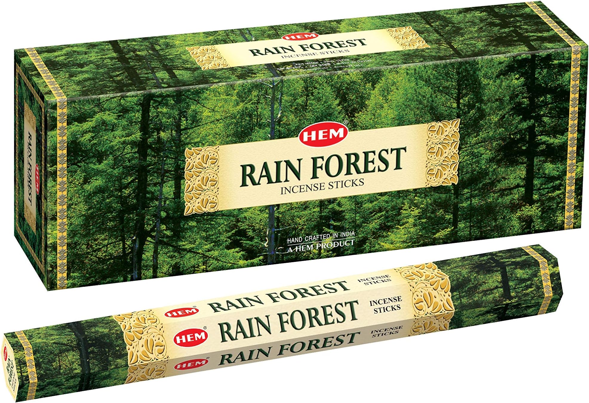 Rain Forest Incense Sticks - (120 Sticks, 6 Boxes Inside) - 9 Inches Long, 20g per Box,Creating A Tranquil Atmosphere that Soothes The Mind and Elevates Your Senses.