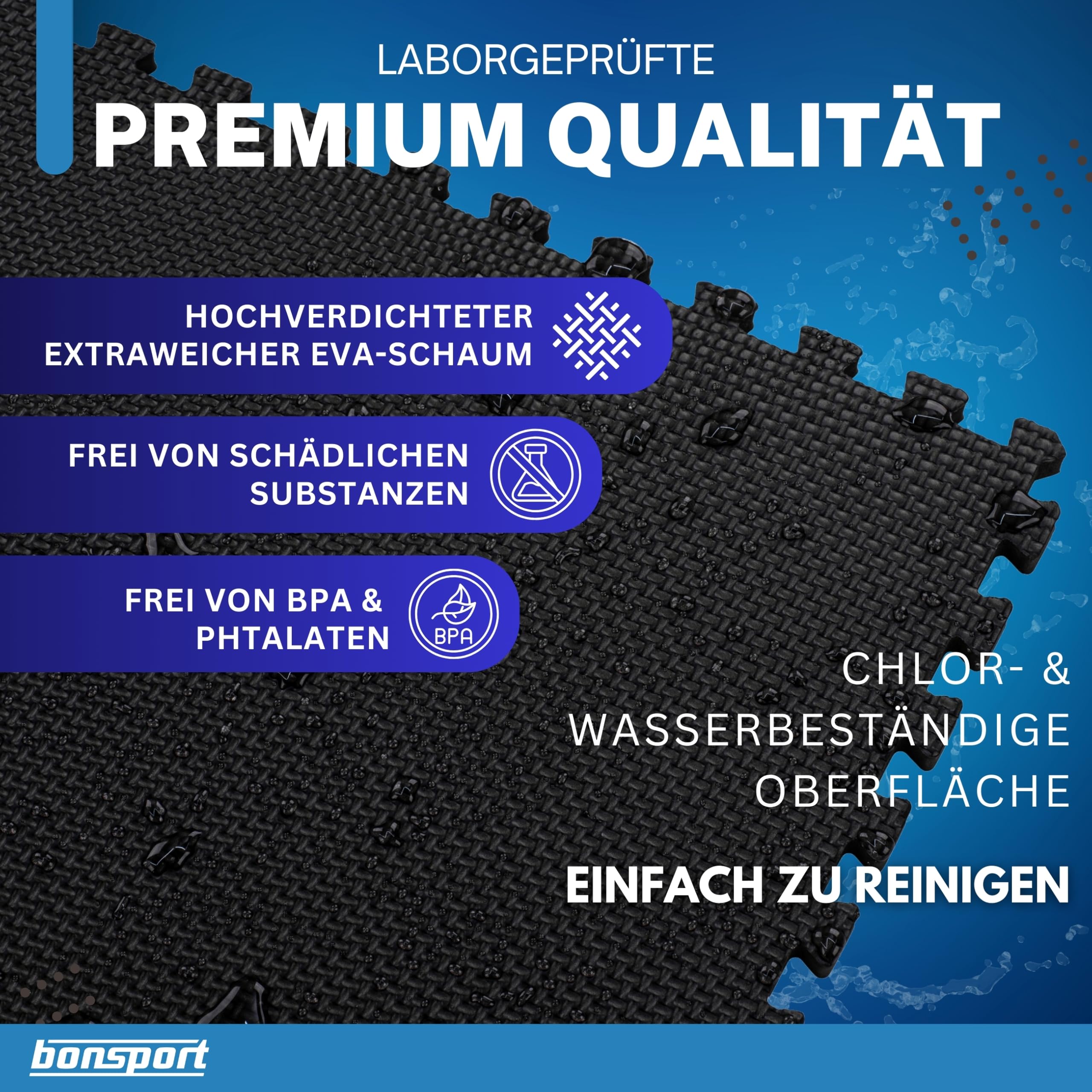 Whirlpool Unterlage rund 240cm - INKL. GRATIS KESCHER - Bodenmatte für Outdoor Whirlpools - Schützt & Isoliert Poolunterlage Pool Untergrund, schwarz