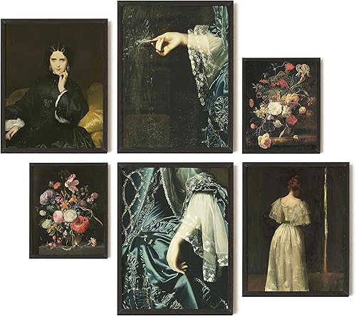 EXCOOL CLUB Decoración gótica victoriana para el hogar, decoración de pared victoriana antigua de 12 x 16 pulgadas, decoración de habitación de