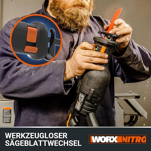 WORX Scie sabre Brushless sans fil 20V WX516.9 - 5