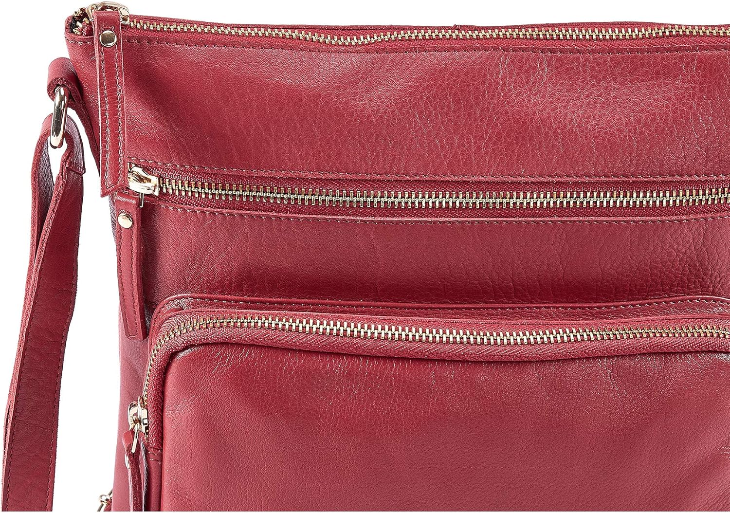Genuine Leather Crossbody Bags for Women Handmade Sling Shoulder Purse Stylish Travel Handbag with Full Adjustable Strap