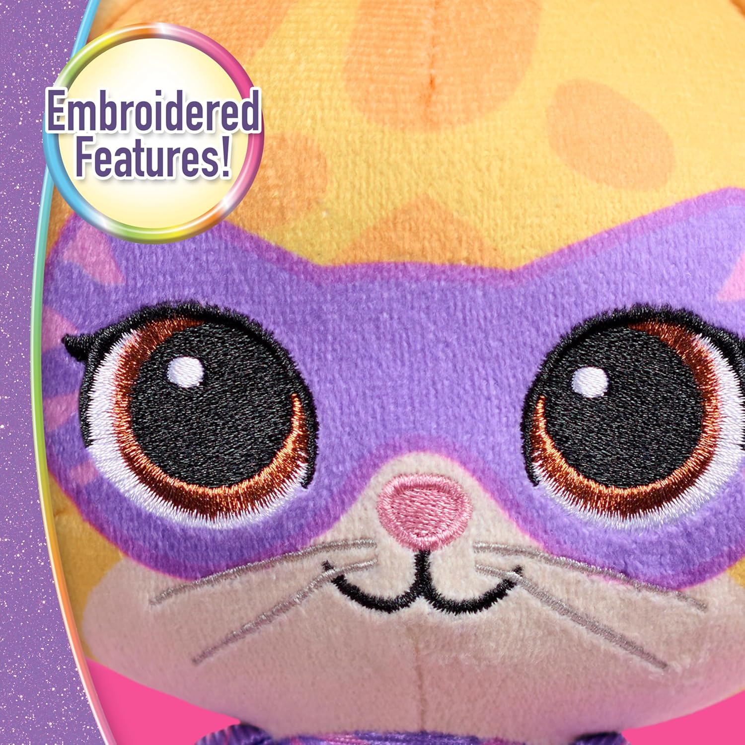 Disney Jr. SuperKitties Small 7-inch Plush Sparks Stuffed Animal, Su-Purr Wild Outfit, Kitten, Toy for Fans, Girls, Kids, Ages 2 and Up by Just Play
