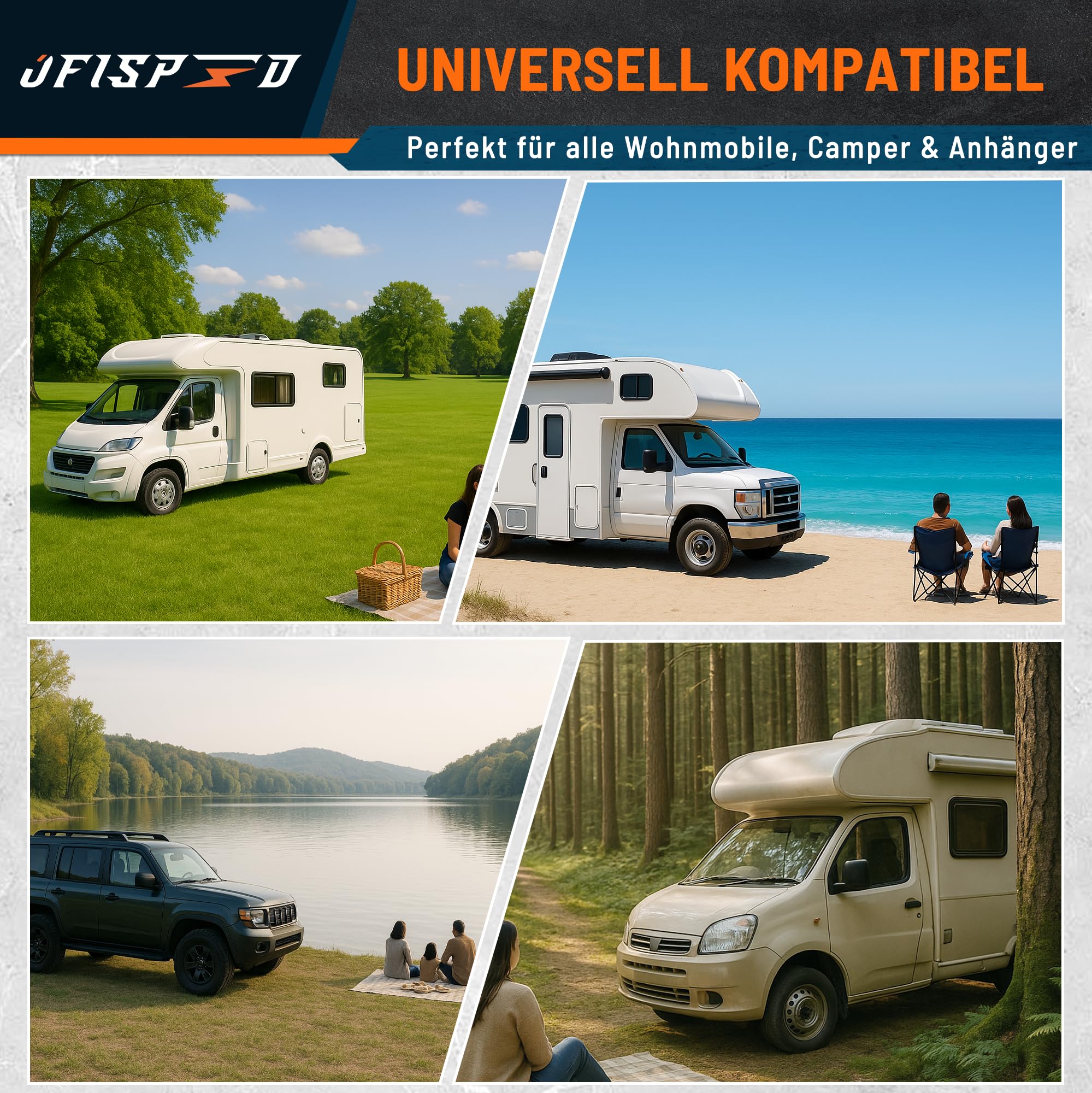 Auffahrkeile für Wohnmobil, 5 t Stufenkeile 2 Stück mit Tragetasche (Blau), Stabil & Leicht für Camping, Auffahrkeile für unebene Untergründe