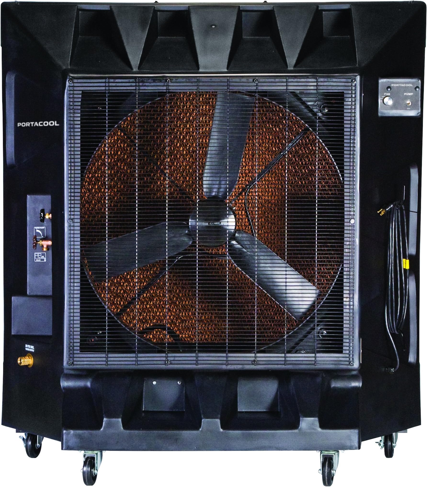Portacool PAC2K16HPVS 16-Inch Portable Evaporative Cooler, 4000 CFM, 1000 Square Foot Cooling Capacity, Variable Speed, Black