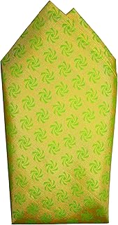 YELLOW EMERALD PRINT Silk Pocket Square - Full-Sized 16