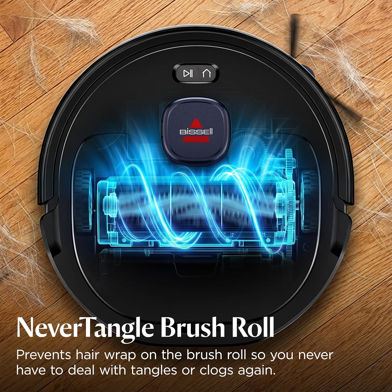 Bissell FlexClean FurForce Robot Vacuum & Mop with No Tangle Pet Brush Roll, LiDAR Navigation & Liftable Pad for Pet Hair Removal on Hard Floors & Rugs, 180min Runtime 60-Day Dust Collection, 4270L