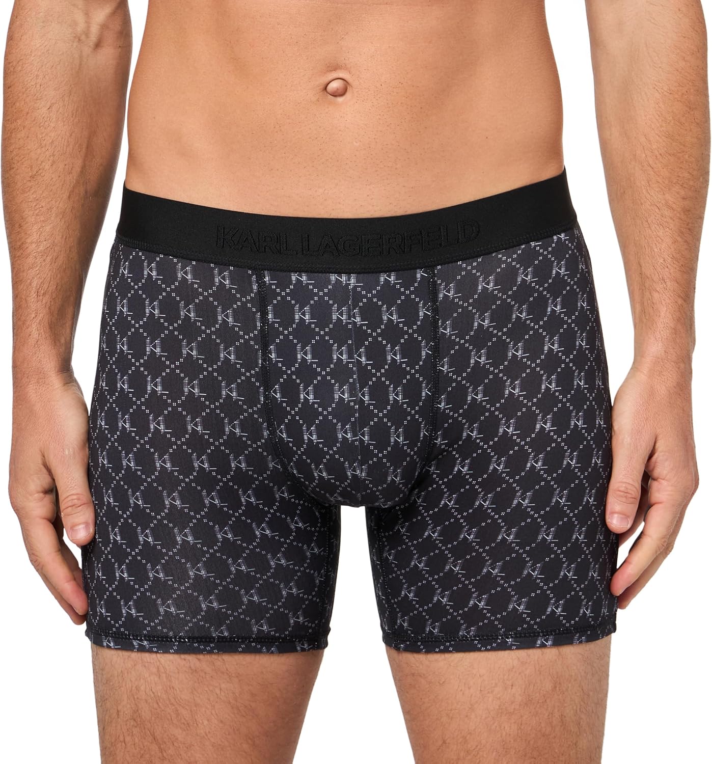 KARL LAGERFELD Men's 3 Pack Karl Print Boxer Briefs
