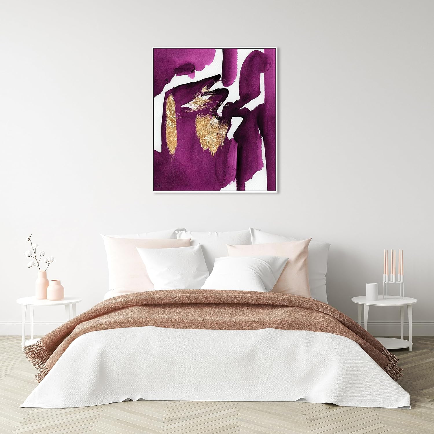 The Oliver Gal Artist Co. Abstract Wall Art Canvas Prints Magenta Life Home Décor, 30 in x 36 in, Purple, Gold