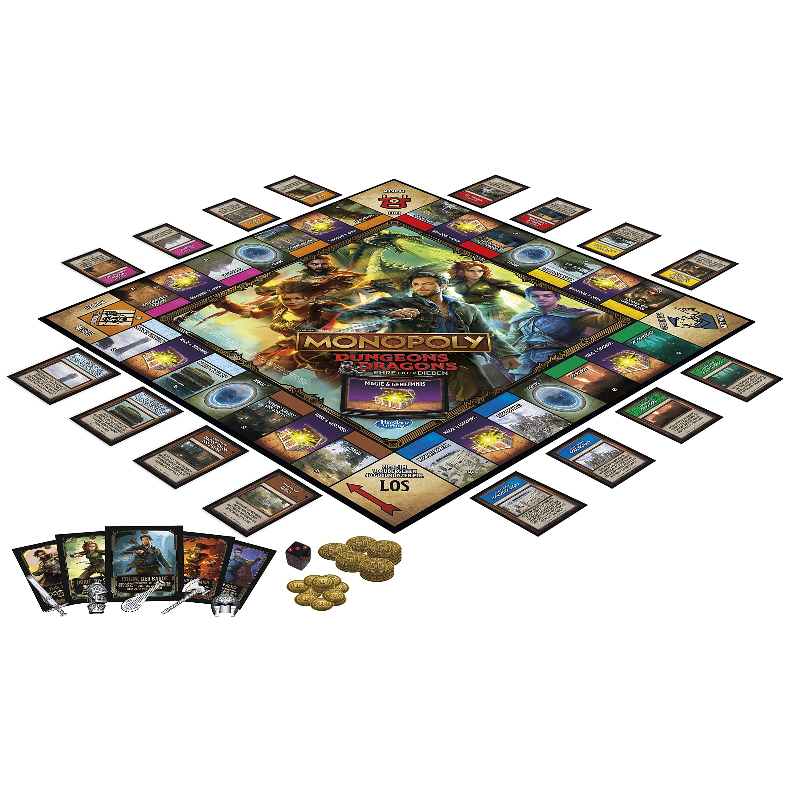 Monopoly Dungeons & Dragons: Onore tra i ladri gioco ispirato al film, Monopoly D&D gioco da tavolo per 2-5 giocatori