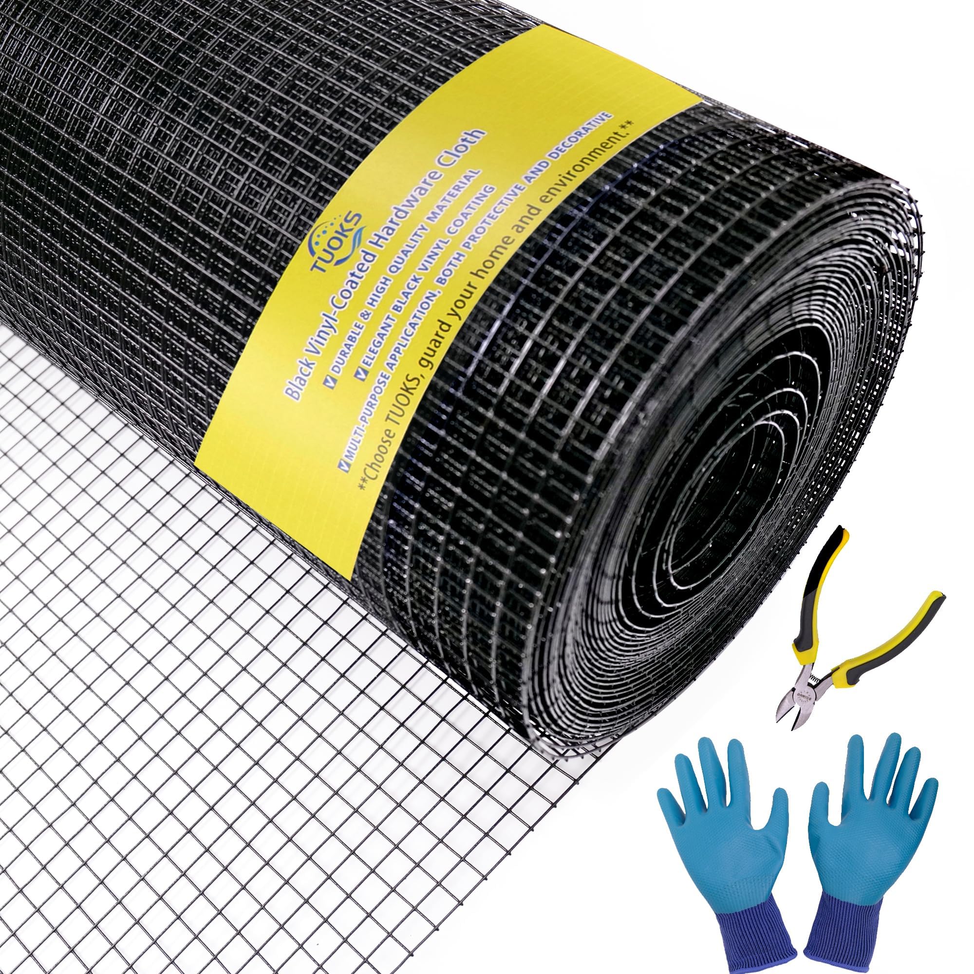 Photo 1 of TUOKS Black Hardware Cloth - 1/2 inch Mesh, 60" x 100', 19 Gauge