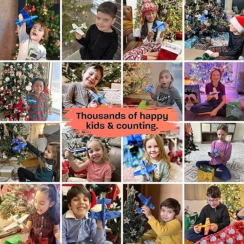 Miniatura 3 de Regalos de relleno de calcetines para niños y niñas avión de espuma de juguete planeador avión planeador aviones de espuma de poliestireno para