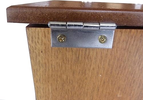 Miniatura 3 de Caja de recaudación de fondos de madera de dos cerraduras, caja de donación con cruz dorada, caja de oración de diezmos de iglesia cristiana y