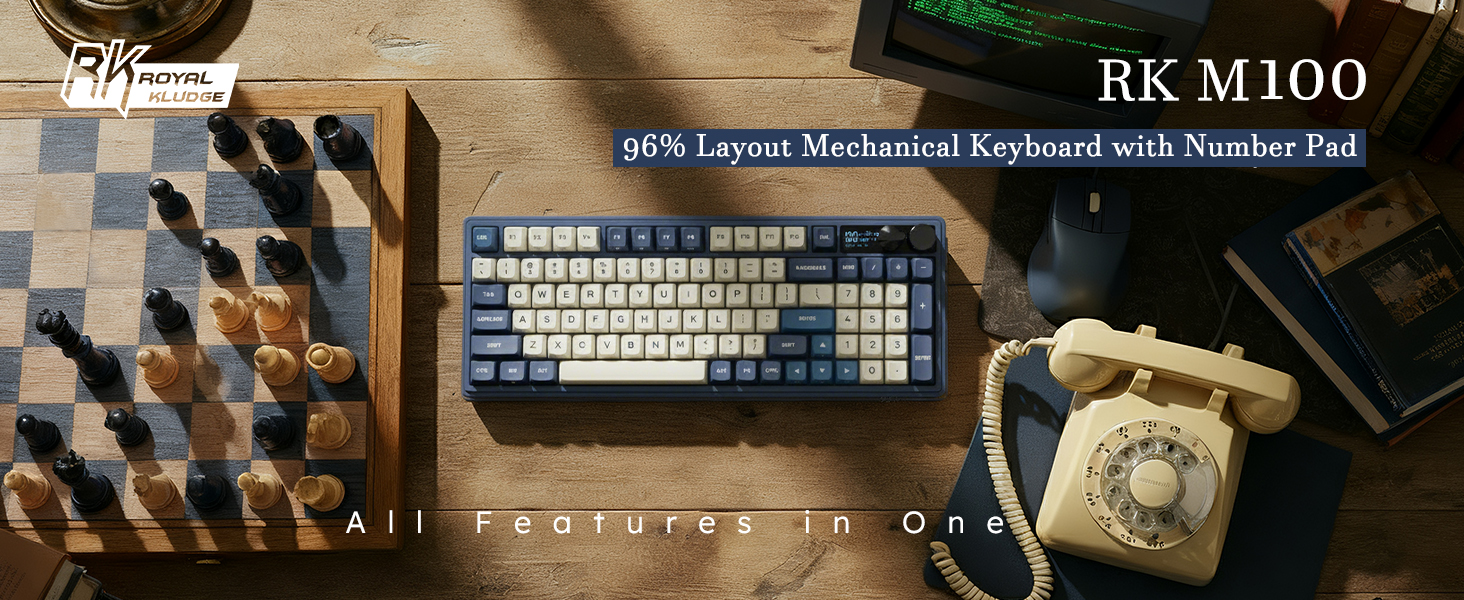Amazon.com: RK ROYAL KLUDGE M100 Wireless Mechanical Keyboard with