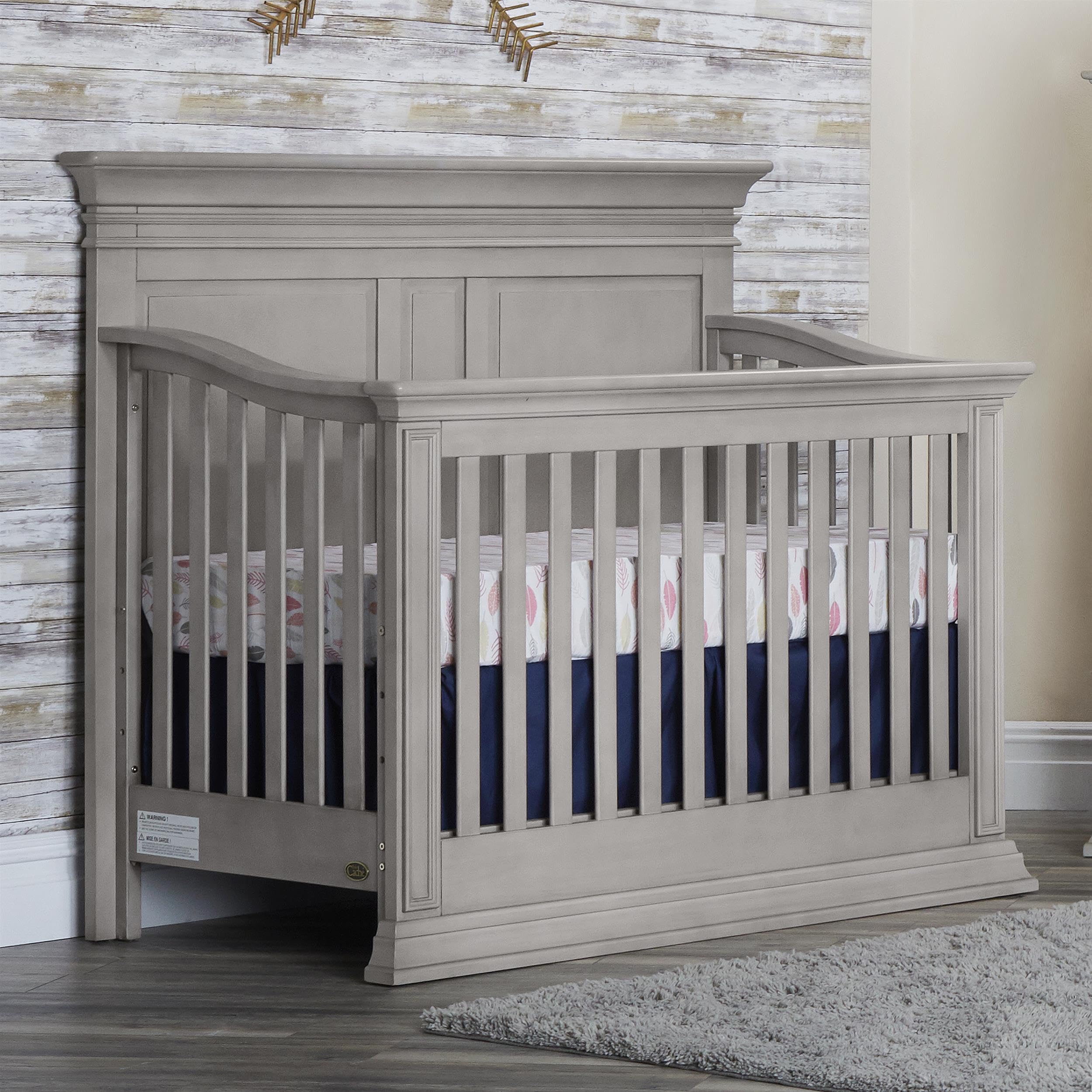 Baby Cache Vienna 4 in 1 Convertible Crib, Ash Grey