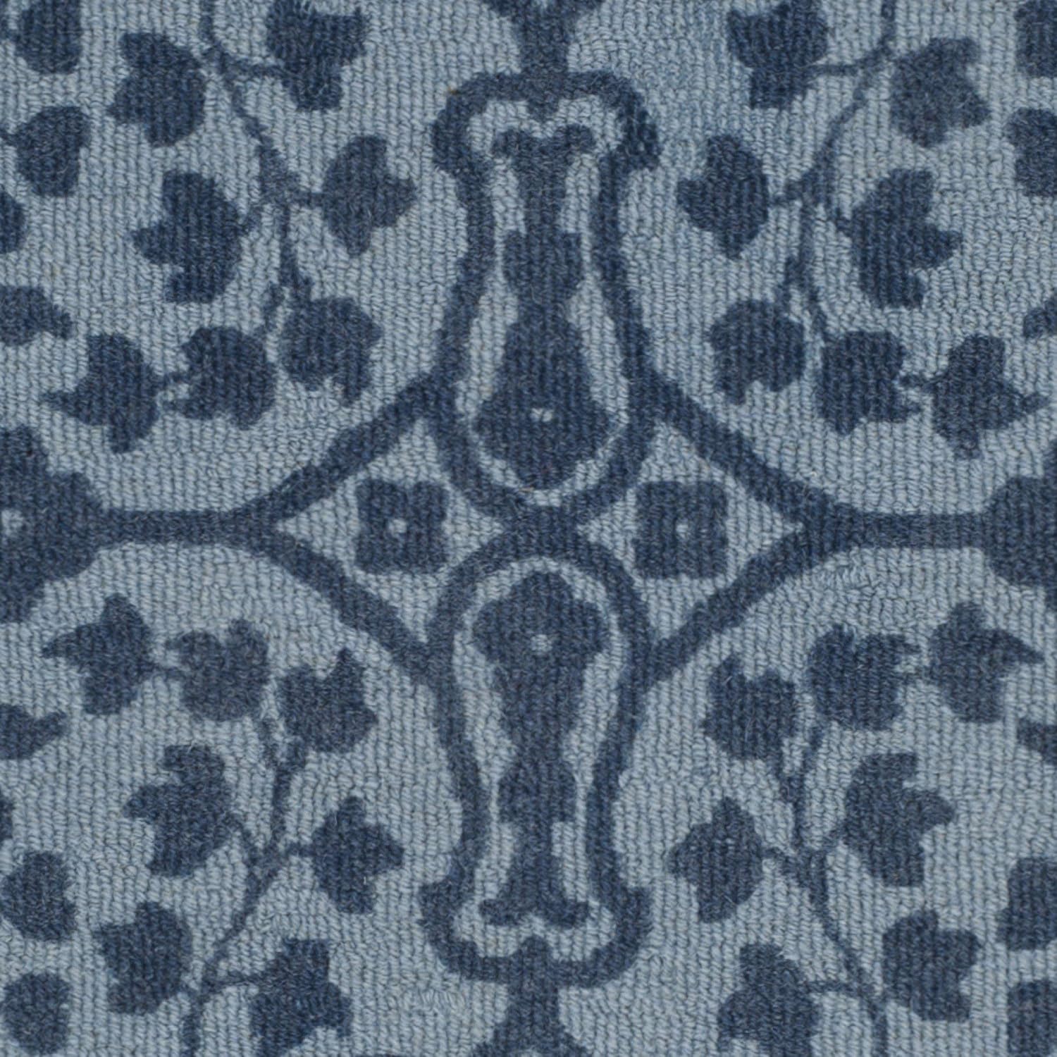 Restoration Vintage RVT102 Hand Tufted Accent Rug - Blue/Dark Blue - 2'x3' - Safavieh.