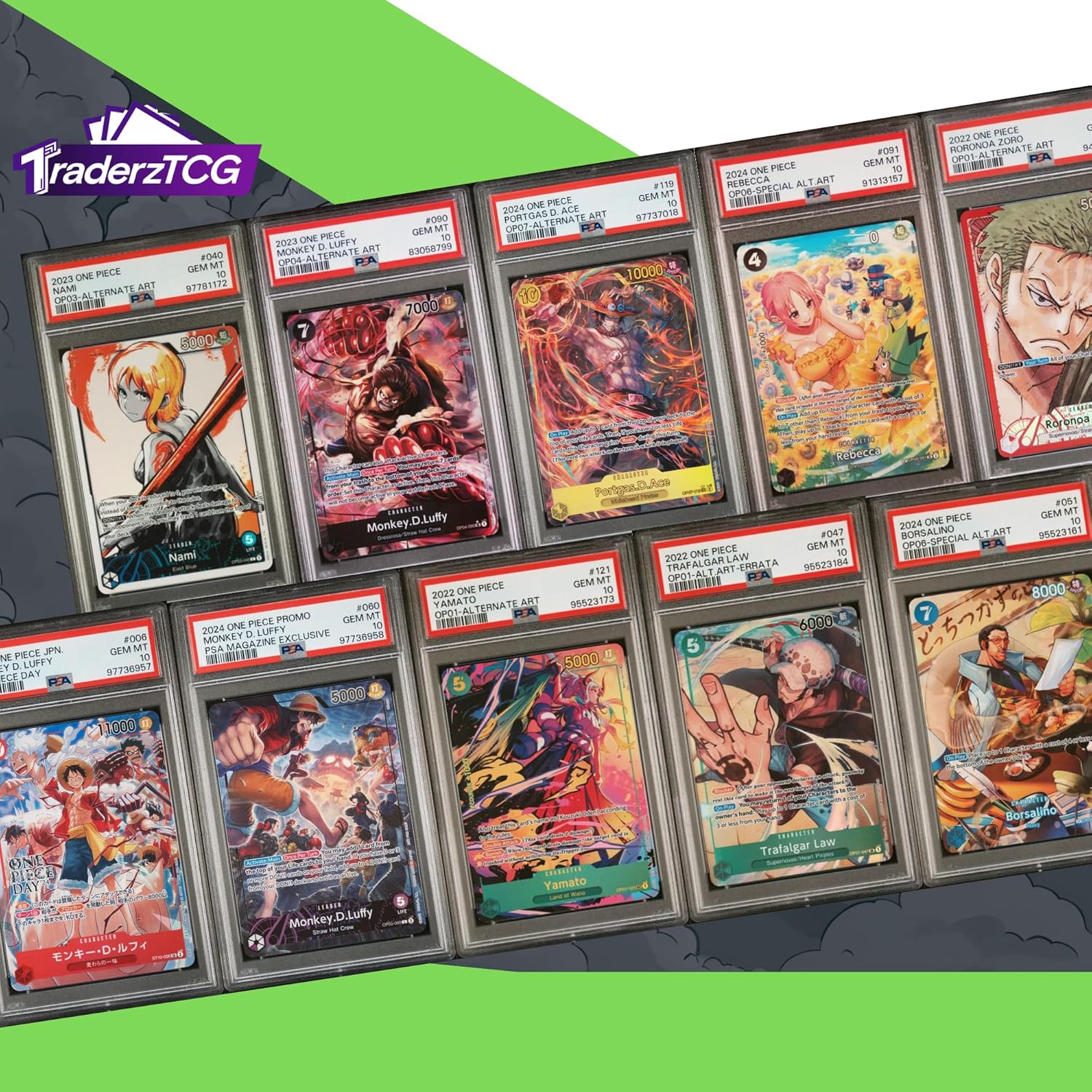 One Piece TCG: Mystery Graded Card Collection - Yonko Edition. 1 PSA 10 Graded Card in Every Pack.