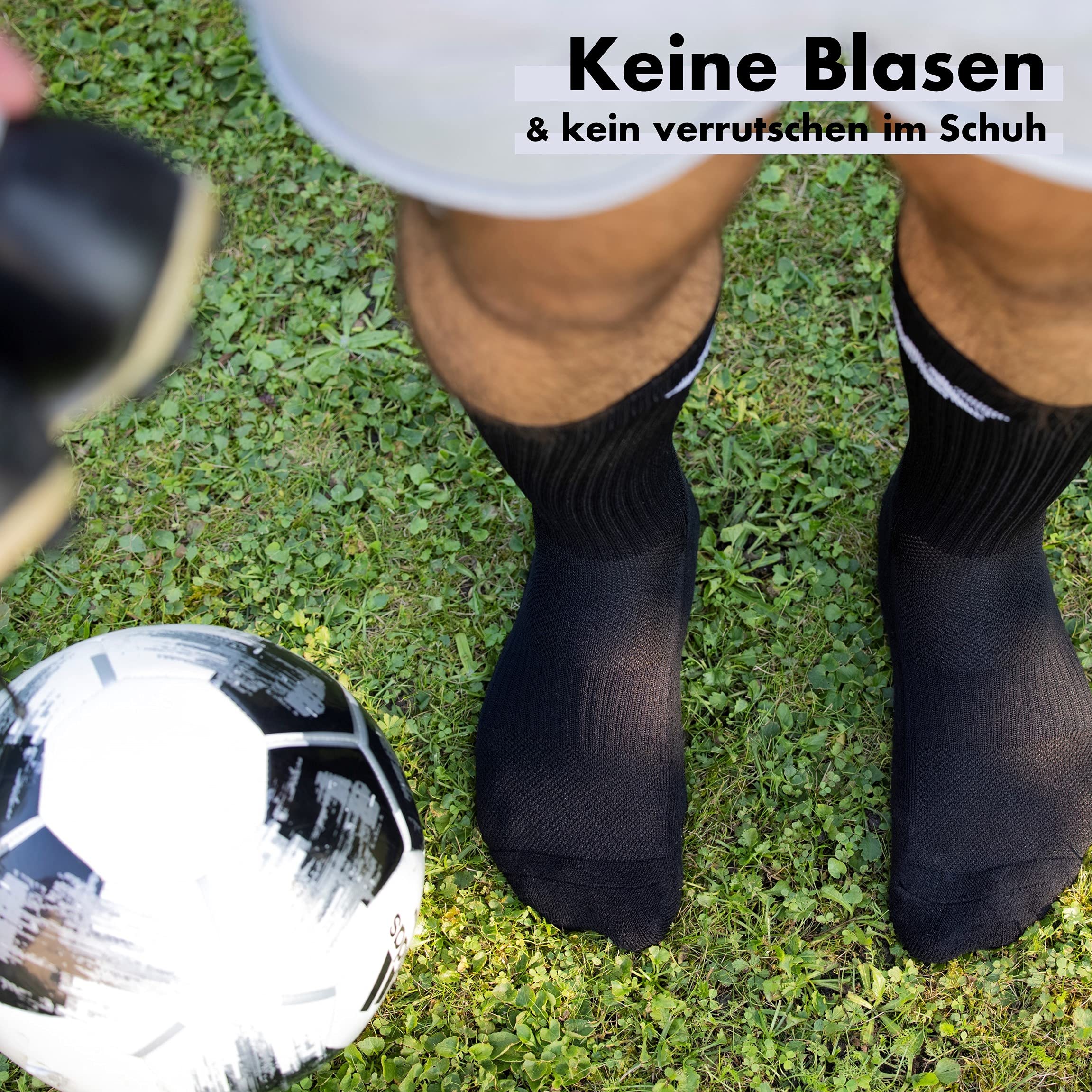 Rutschfeste Fußball Socken mit gummierten Noppen (Unisex) - Fussball-Socken mit Grip für Damen & Herren - Anti-Rutsch Fußballsocken lang - Sportsocken atmungsaktiv
