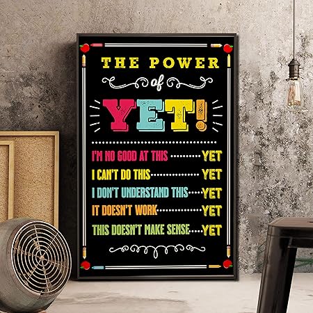 The Power Of Yet Printable Poster School Office Classroom Decor Teacher Chalkboard Instant Download Motivational Wall Art Growth Mindset Art Collectibles Prints Dalasmaker Se