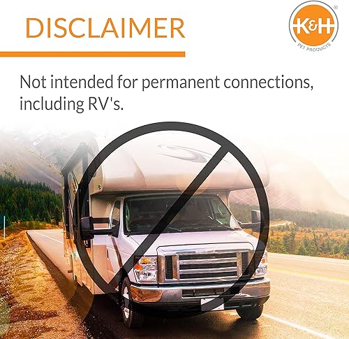 Miniatura 5 de K&H Manguera térmica, de hule, sin hielo, de 20 pies, para agua., Goma, Rojo