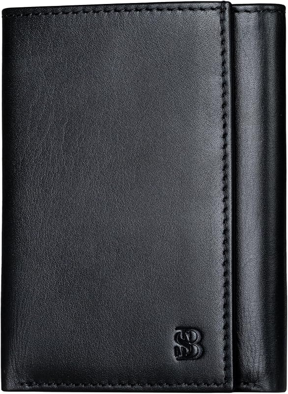 Trifold Wallet for Men - RFID Blocking Genuine Leather, 11 Card Slots & ID Window, Slim Everyday Carry, Durable Stitching, Gift for Him