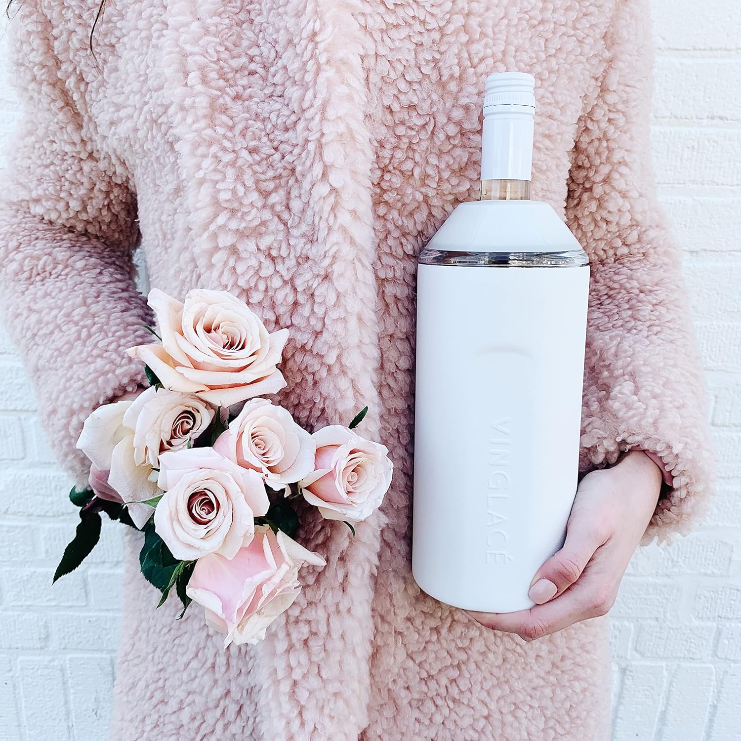 Vinglacé Wine Bottle Chiller- Portable Champagne Insulator- Stainless Steel Wine Cooler Sleeve - Keeps Wine Cold (White) - Image 6