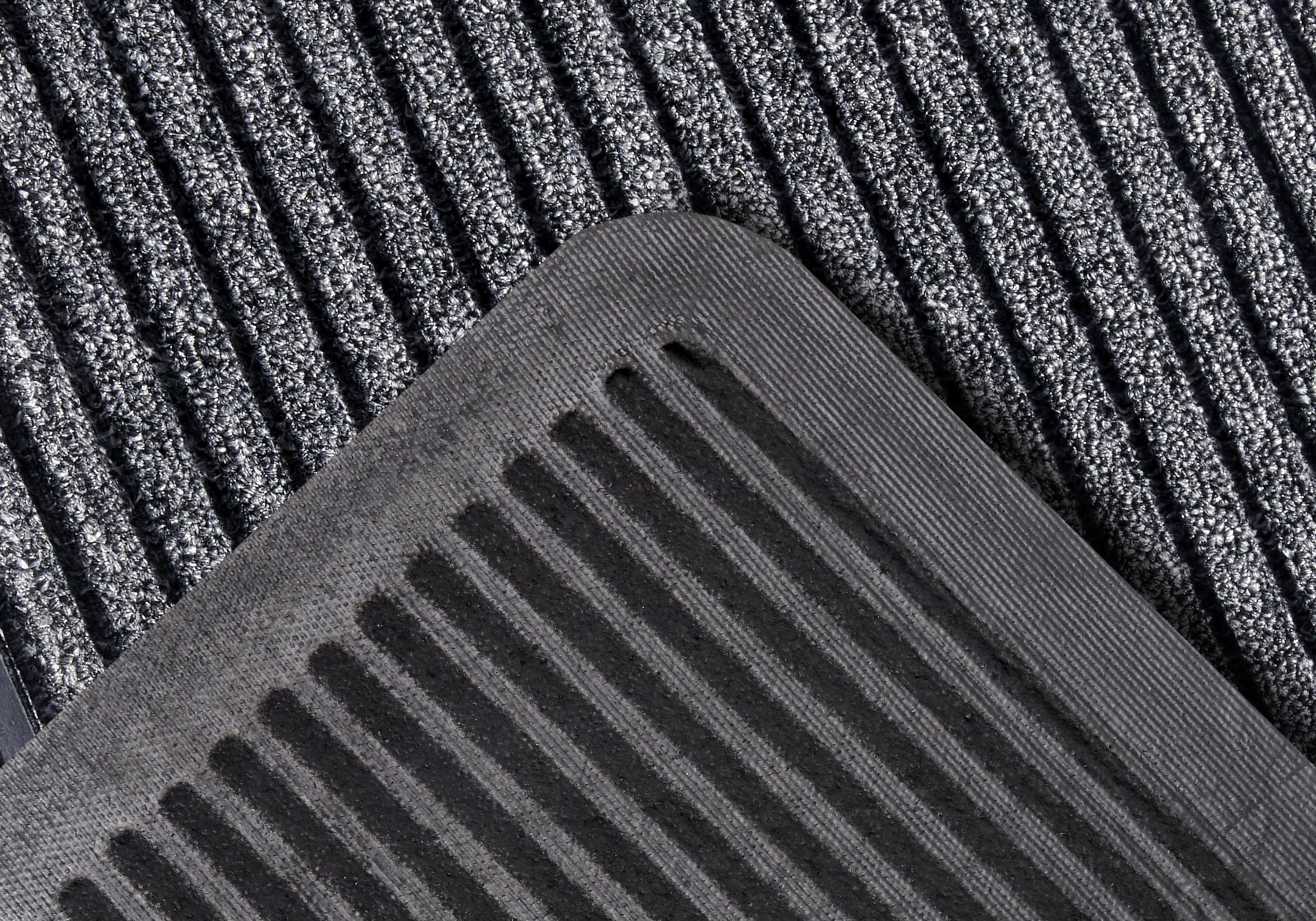 HANSE Home Mix Mats Paillasson pour intérieur et extérieur, antidérapant, résistant aux intempéries, pour Couloir, terrasse, entrée, 45 x 75 cm, Gris