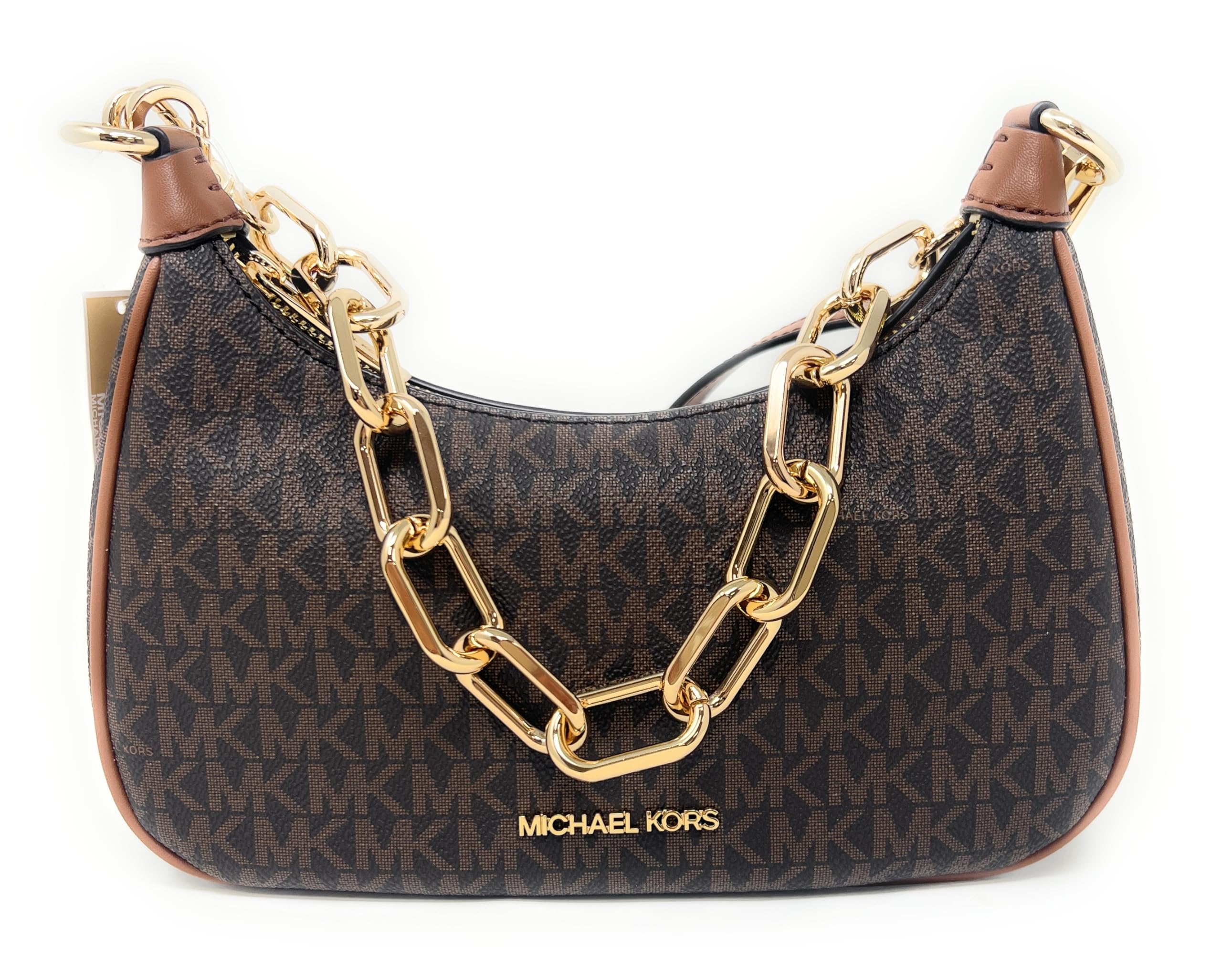 Michael Kors Cora Medium Signature Pvc Zip Pouchette Crossbody Bag