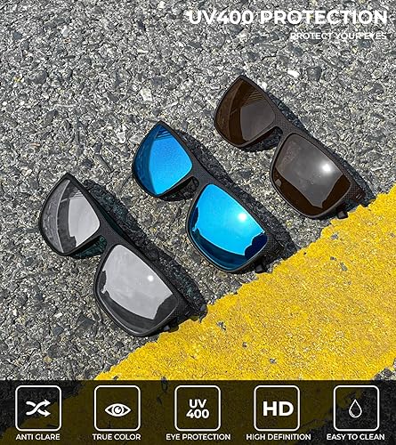 Miniatura 79 de Kaliyadi - Lentes de sol polarizados para hombre, ligeros, con protección ultravioleta, para conducir, pescar y jugar golf