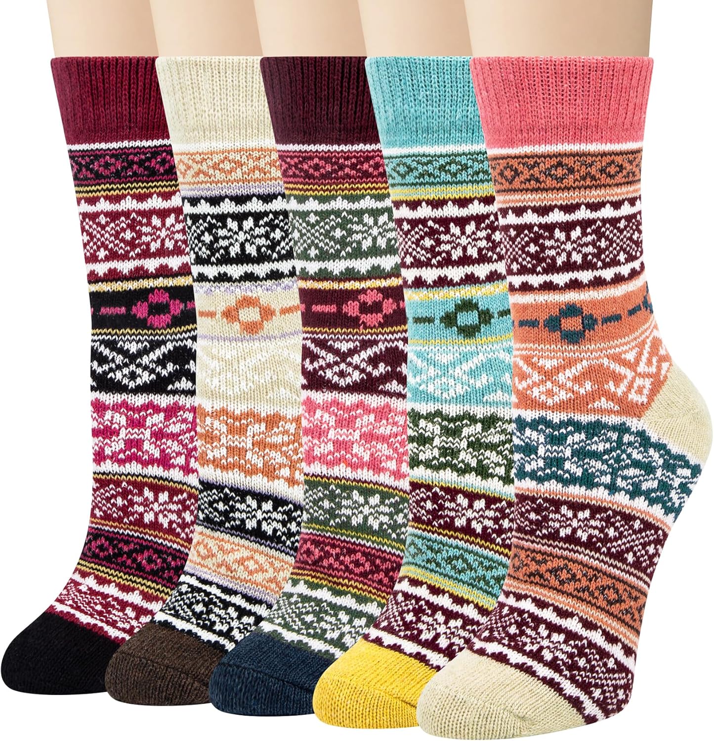 Bavooty 6 Paires Chaussettes Chaudes Femme,Chaussette Femme