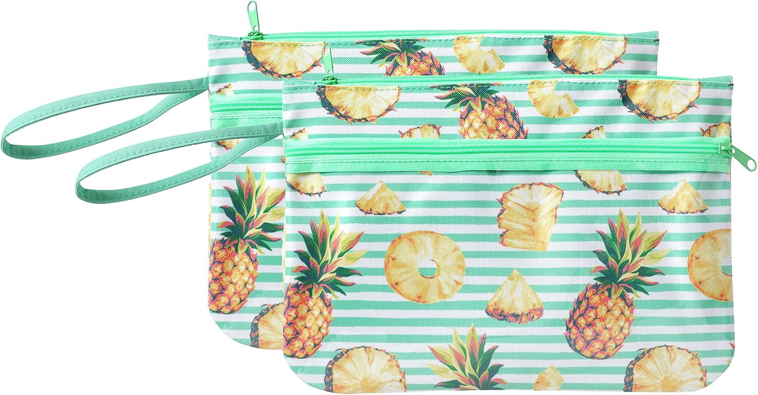 Morgan Home 2-Pack Swimsuit Sack Wet Bag Dry Bag with Dual Pockets - Holds and Keeps Items Safe and Dry, Protected from Sand, Water and More Perfect for The Gym, Beach, Pool, with Waterproof Lining