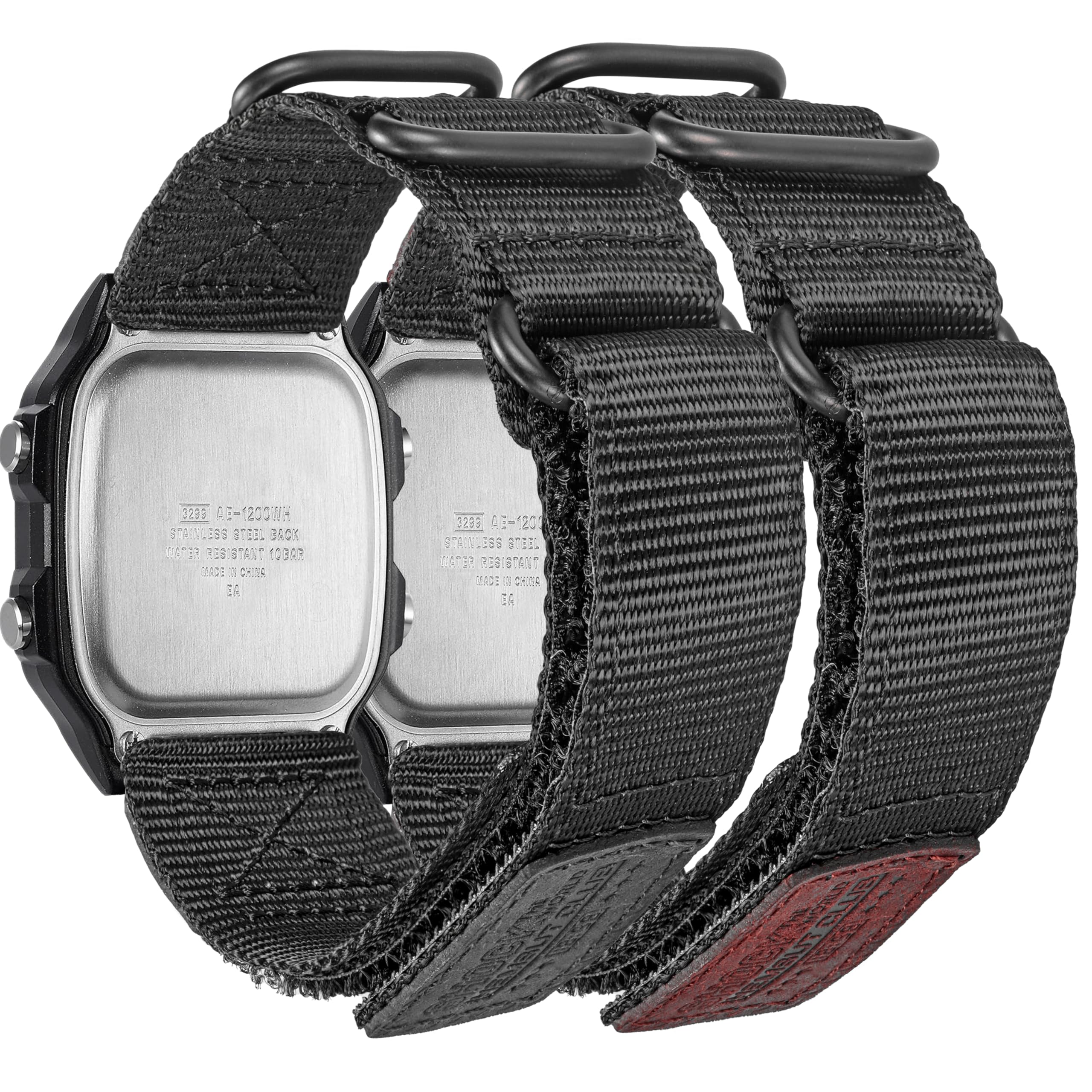 18mm Watch Band Strap for Casio AE-1000W AE-1200 AE-1300 AEQ-110W AQ-S800W MRW-200H MRW-S300 SGW-300H SGW-400H W-216H W-218H W-735H, Rugged Nylon Sports Strap