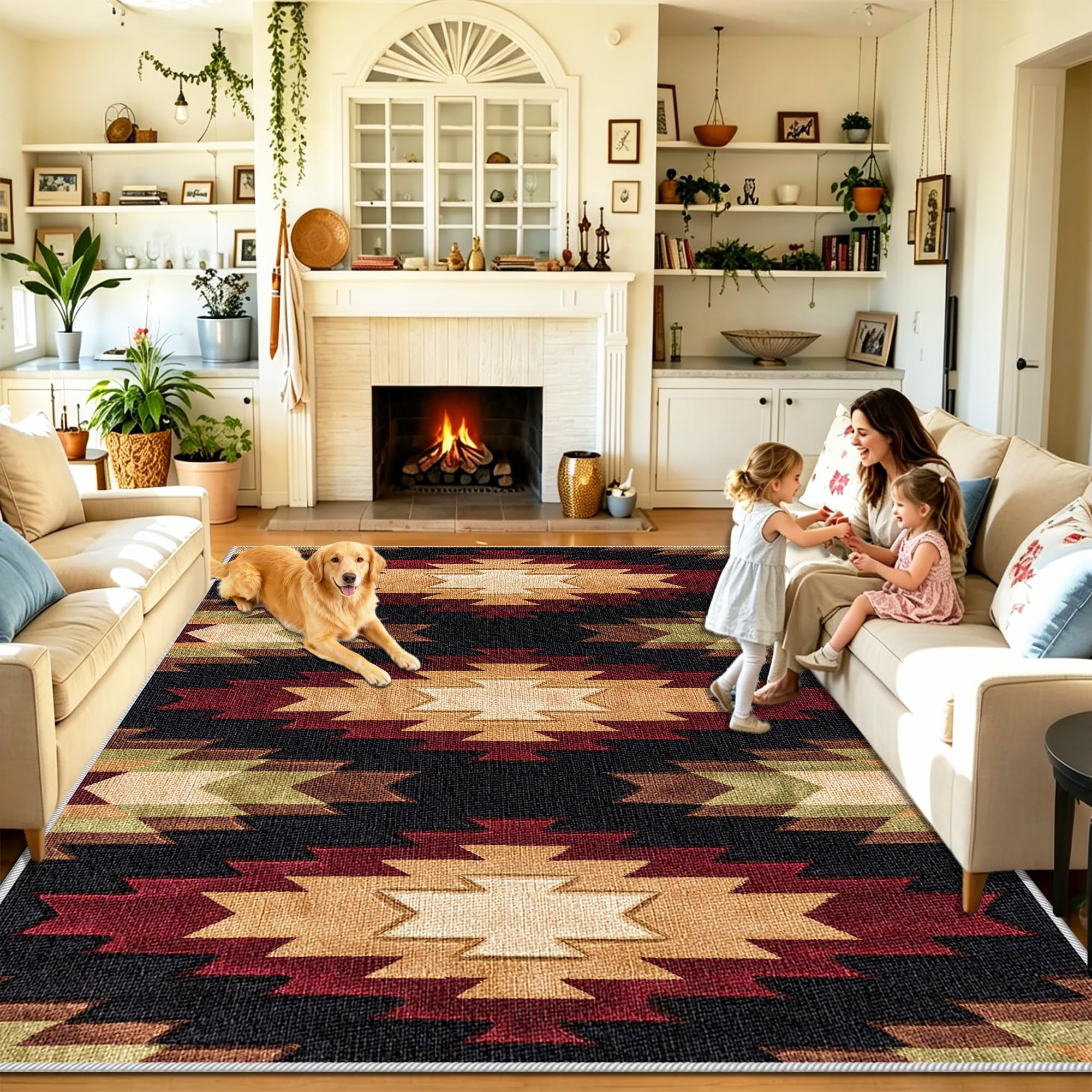 Tapis d'entrée pour hall et tapis sous bureau lavable 200 x 250 cm grand format