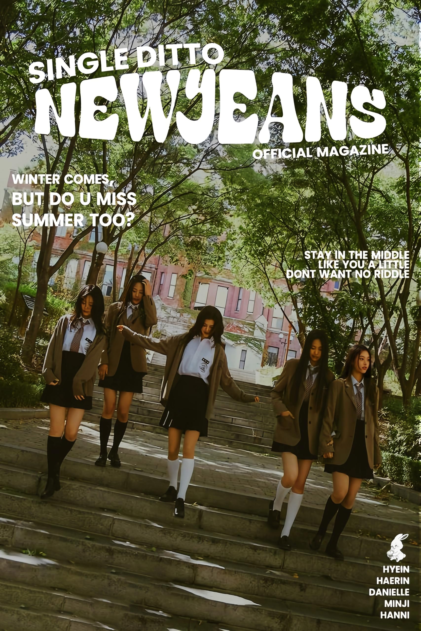 IESUTA Poster Aesthetic Decorative Painting HD Printing Bedroom Decoration Wall Art Newjeans Canvas Frameless 12x18 inches (30x45 cm)