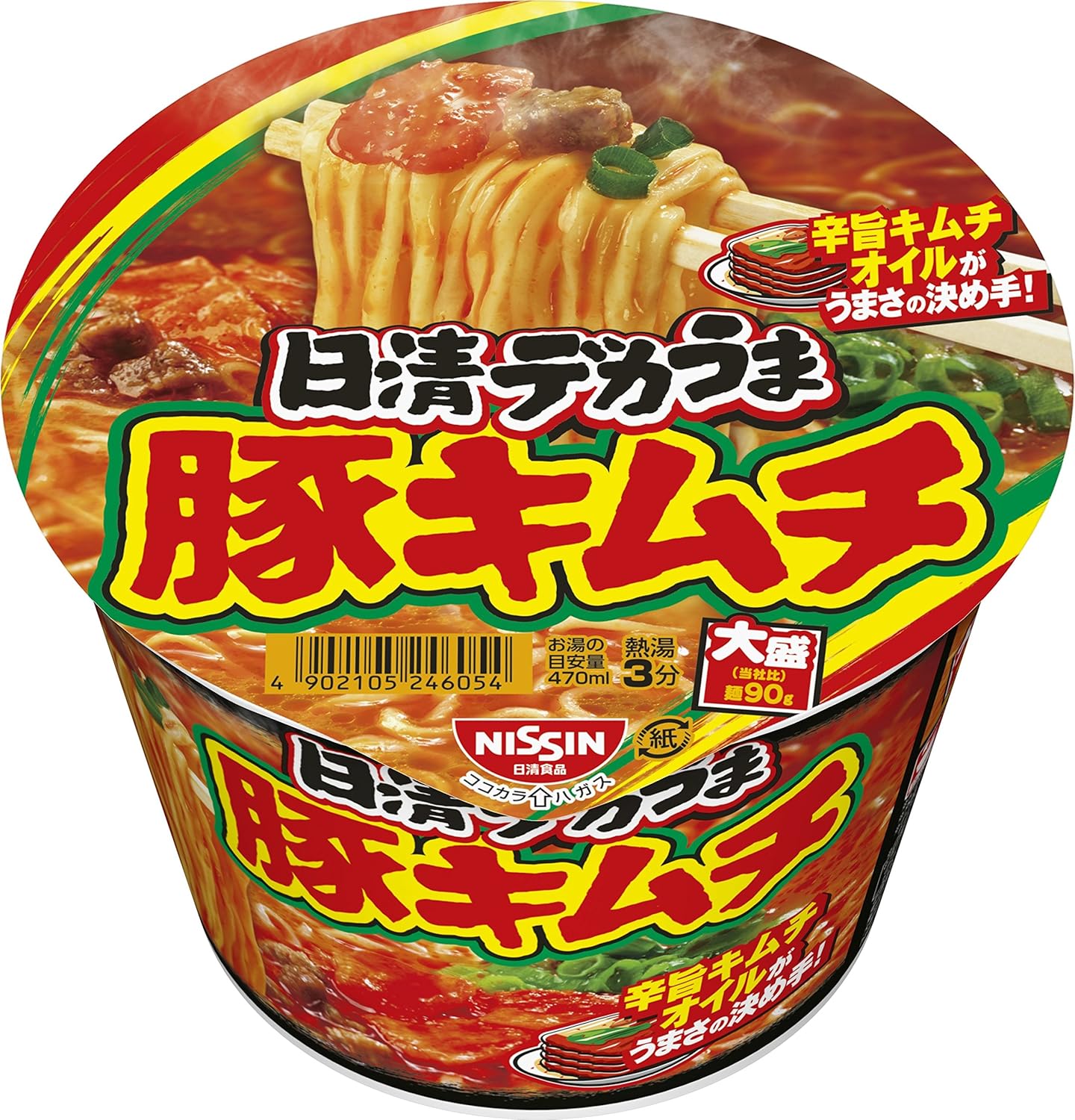 日清 デカうま 豚キムチ 101g×12個