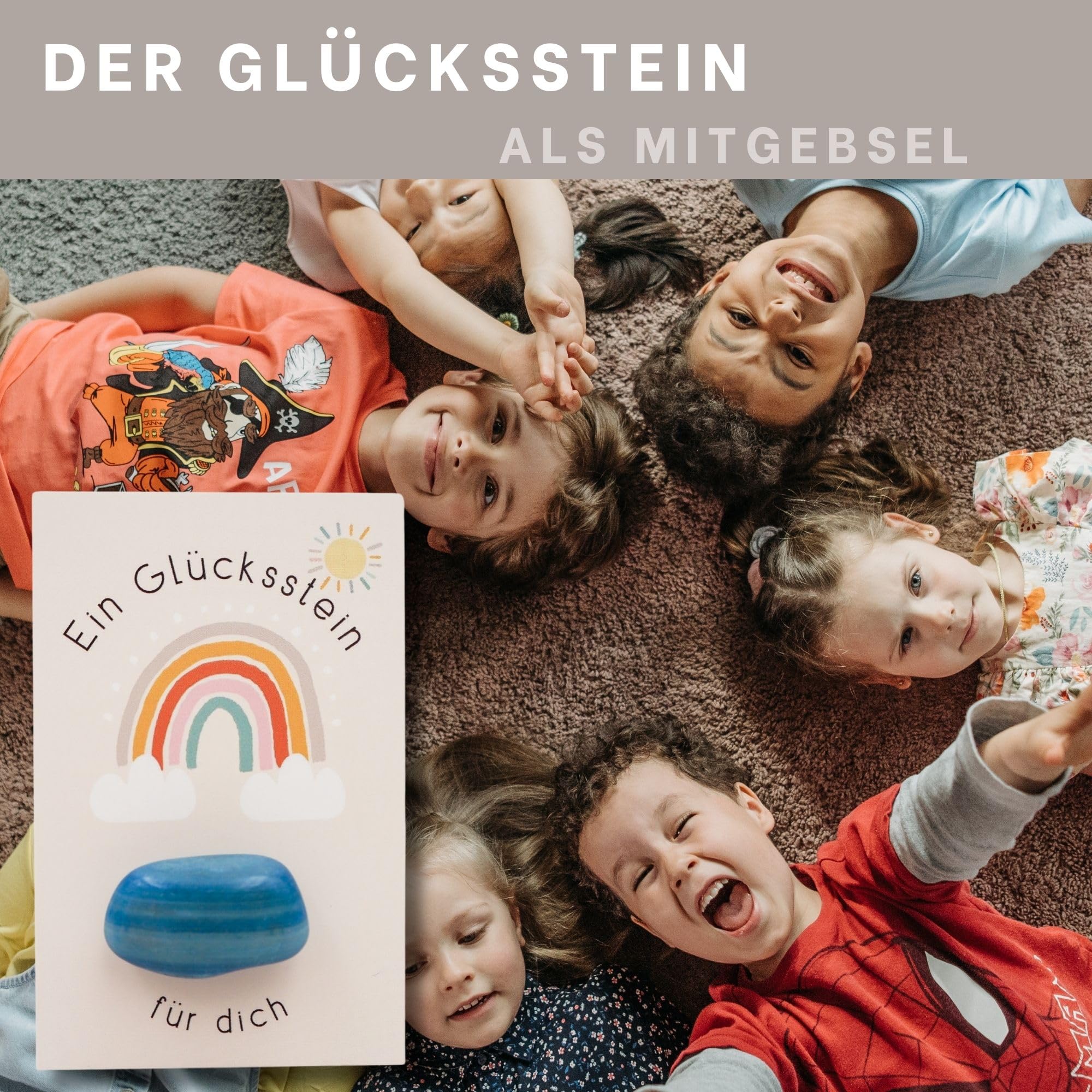 JABNOW 36 Pezzi Set Di Pietre Portafortuna, 12 Pietre Colore Portafortuna Per Bambini, 12 Sacchetti Di Iuta, 12 Cartellini Per Animali, Pietra Magica Regalo Per Feste Di Compleanno Per Bambini - Foto 10