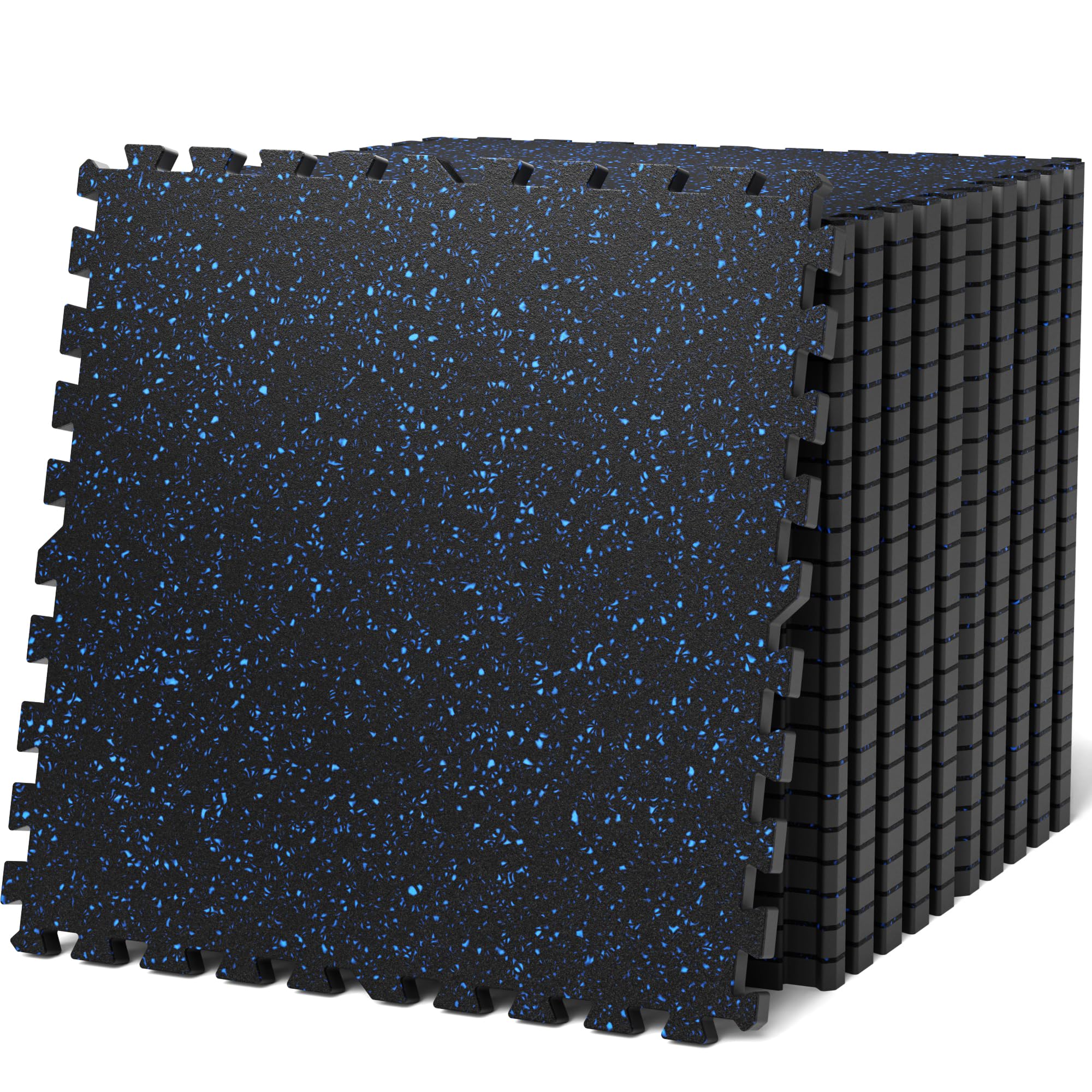 AIRHOP 0.79" Thick Gym Flooring for Home Gym, 144 Sq Ft Rubber Top Gym Mat