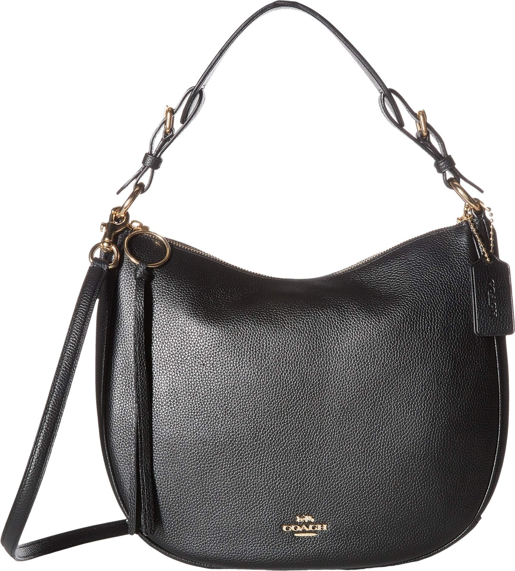 Sutton Black Leather Hobo Bag