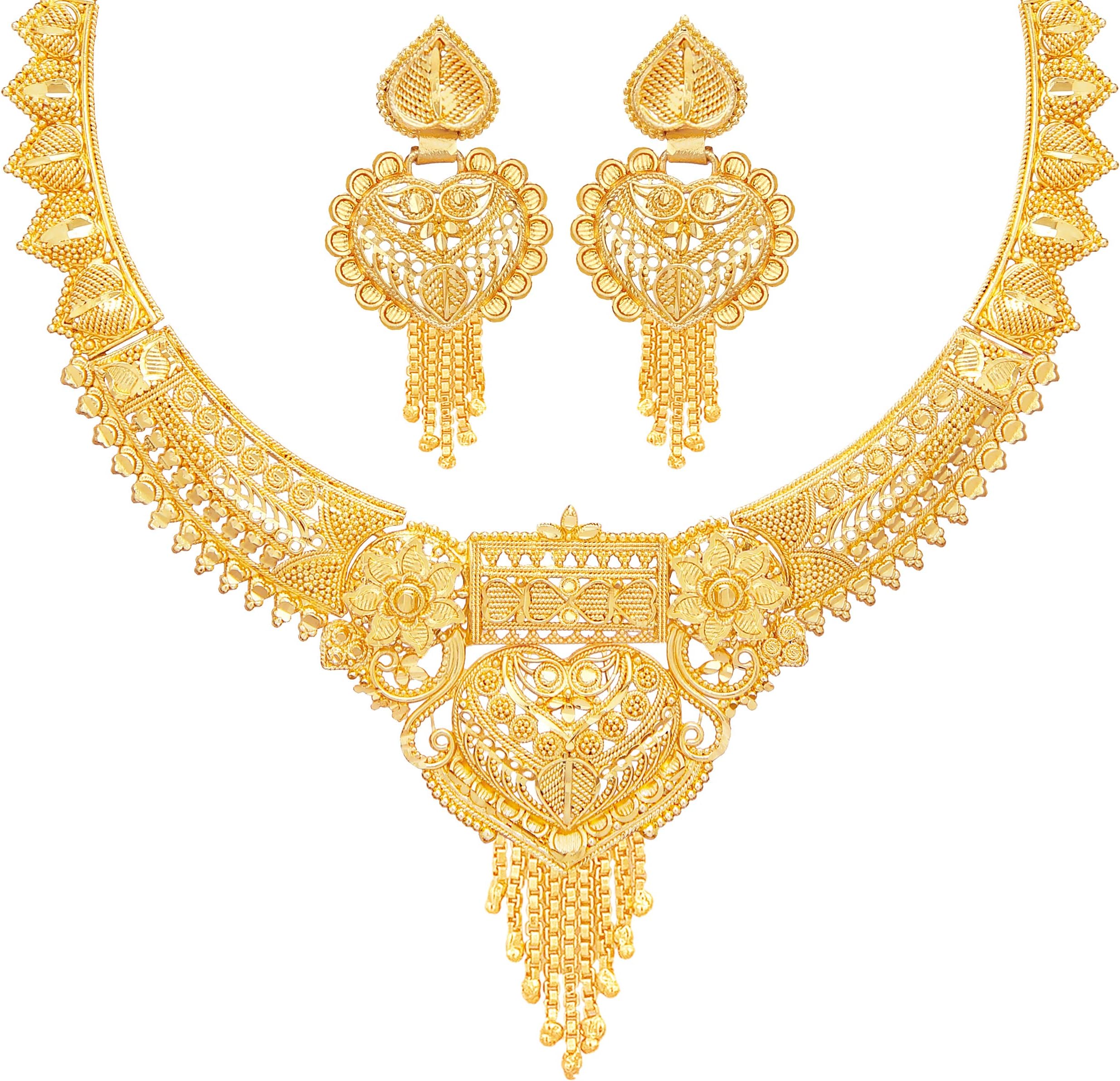 Mansiyaorange Party Collection Jewellery Neckalce Sets for Women (One Gram Golden)