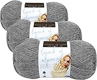 Vista 23 de Lion Brand Yarn (1 madeja) Touch of Alpaca - Ovillo de lana, carbón